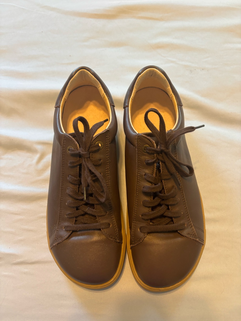 Birkenstock Men's Brown Low-Top Lace-Up Sneakers